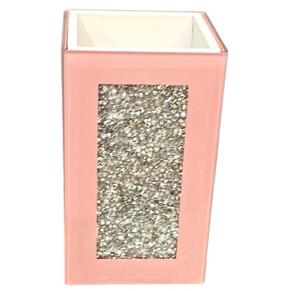 Heaton & Parke Glam Pink Crushed Diamond Stoage Cup - Picture 1 of 7